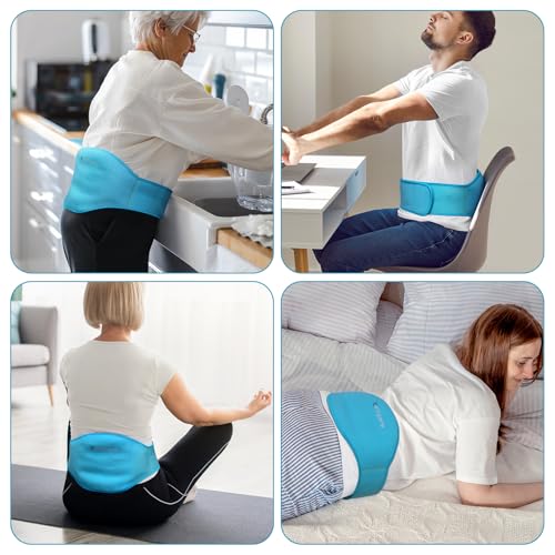 Comfytemp Back Ice Pack for Lower Back Pain Relief Product, Reusable Gel - color: Light Blue, size: Standard
