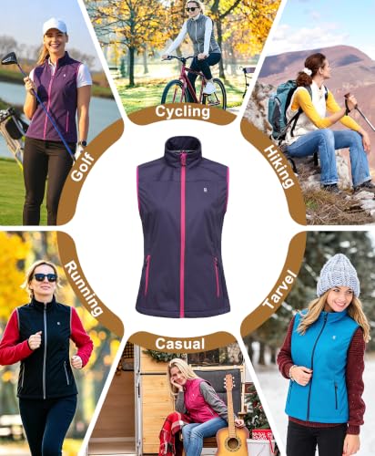 Little Donkey Andy Women's Lightweight Softshell Vest - color: Purple, size: X-Small