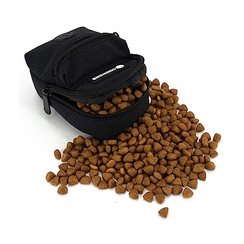 Dog Treat Pouch Dog Poop Bag Holder for Leashes, Pets Snack Container With Inner Small Bag, Puppy Supplies Perfect for Training and Walking - Hands Free Dog Waste Bag Dispenser -Dog Travel Accessories - color: Black 2