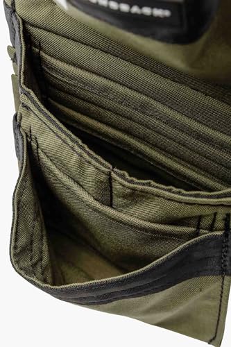 The Diamondback Eagle Tool Pouch - Modular Utility Pouch for 4" Tool Belts - Ideal Carpenter & Electrician Tool Pouch for Nuts, Punches & Fasteners - style: Ranger Green - Left Side