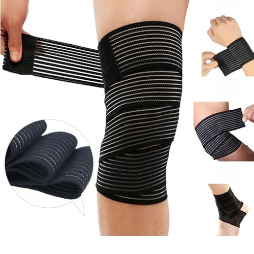 2 Pack Ankle Brace Compression Sleeve Support Adjustable Elastic Ankle Wraps for Ankle Sprains Fractures Pain Relief Chronic Plantar Fasciitis Sports Activities Football Volleyball Basketball