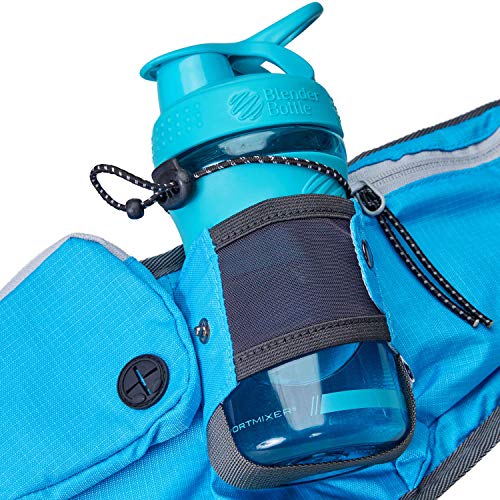 Blueberry Style Blue Bumbag Waist Bag Fanny Pack for Walking Running - Built-in Poop Bag Holder, Dog Treat Pouch, Adjustable Waistband, and Bottle Holder - color: 1 Pack Waist Bag - Blue