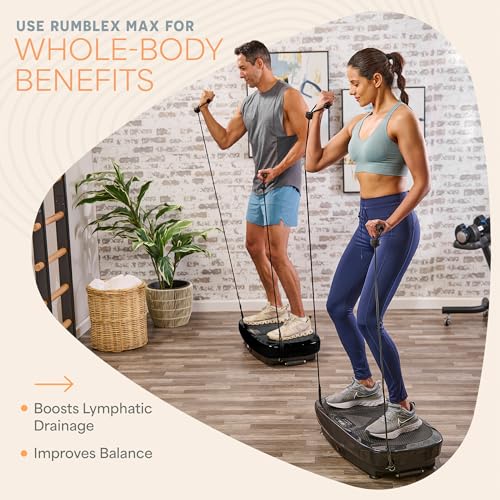 Lifepro Rumblex 4D Vibration Plate Exercise Machine with 7 Training Modes - color: Black, size: Max