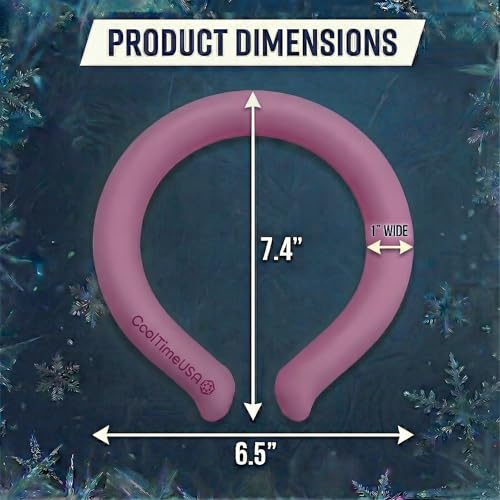 CoolTimeUSA Neck Cooling Tube - Reusable Neck Ice Ring Cooler Wrap, Pink - color: Pink