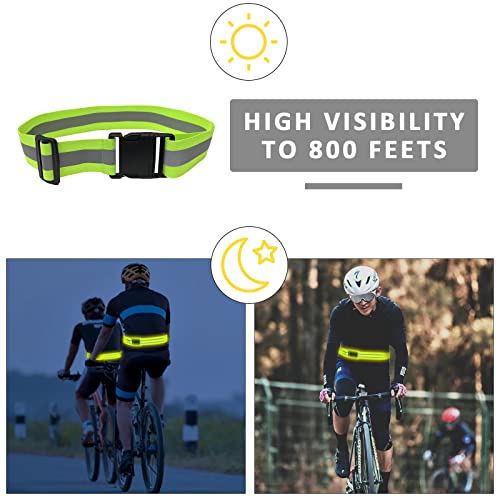 Reflective Vest - Running Vest Reflector, Reflective Running Vest with Safety Straps, High Visibility Reflector - color: J-10pcs Belt