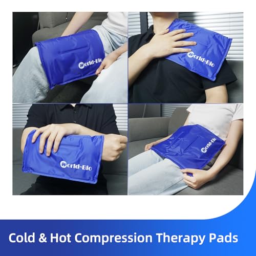 WORLD-BIO 2Packs Flexible Large Ice Packs for Injuries Reusable - size: 2 Count 11" x 14"
