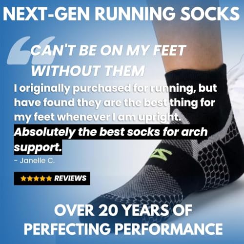Zensah Grit 2.0 Compression Running Socks for Men and Women - color: 3 Pairs - White, size: Medium
