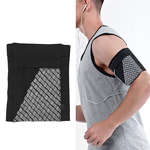 Sports Cell Phone Armband Holder Strap - Ultra-Light Run Arm Band with Reflective Design, Anti-Slip Fit, Perfect for Running, Hiking, Dog Walking - Compatible with Arm Circumference 19-26cm - color: S
