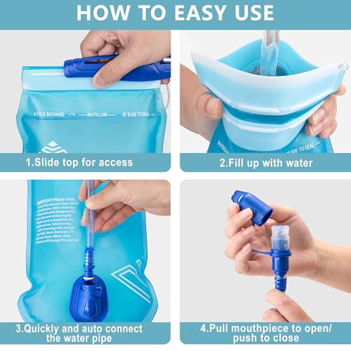 Hydration Bladder, 1.5L Water Bladder for Hiking Backpack