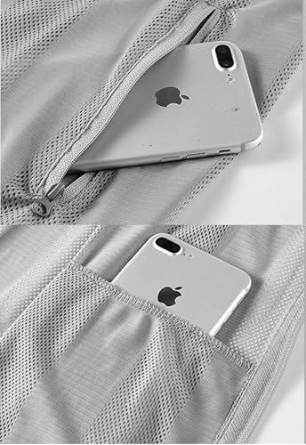 Flygo Men's Summer Casual Lightweight Breathable Mesh Cycling Travel Zip Vest - color: 02 Blue, size: X-Large
