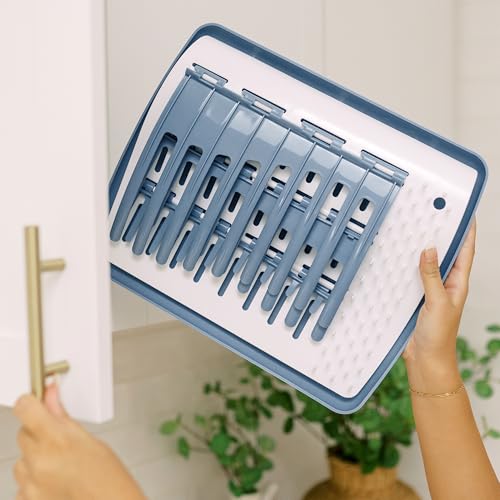 Dr. Brown's Folding Baby Bottle Drying Rack, Blue/White - color: Folding Drying Rack (Pack of 1)