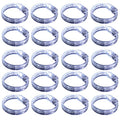 LED Light up Bracelets, White Glow Wristbands Party Favors Toys Supplies for Birthday, Halloween, Carnivals Parties, Clear Case 30 Pack