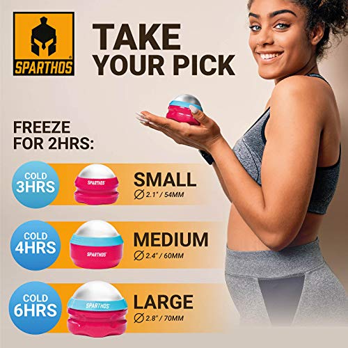 Sparthos Cold Ice Massage Roller Ball, Cryosphere Massager -Pink-70mm - color: Wild Pink, style: 70mm (Pack of 1)