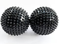 2X Spiky DBT Skill Balls | Magnetic Stress Relief Balls | Spiky Massage Balls for Relaxation, Tension Release, Focus & Mobility (Black, 2 Inch) - color: Black, size: 2 inches