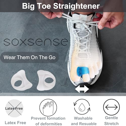 Soxsense 11-Piece Bunion Corrector Kit with Toe Separators & Exercise Bands