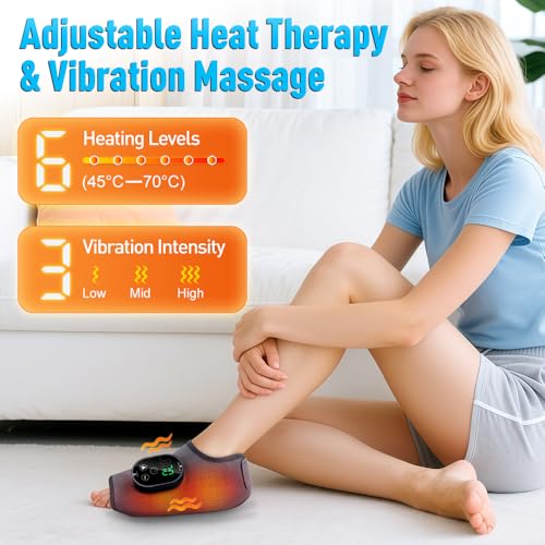 Cordless Foot Renew Triple Method Massager,Ankle Heating Pad for Relaxation
