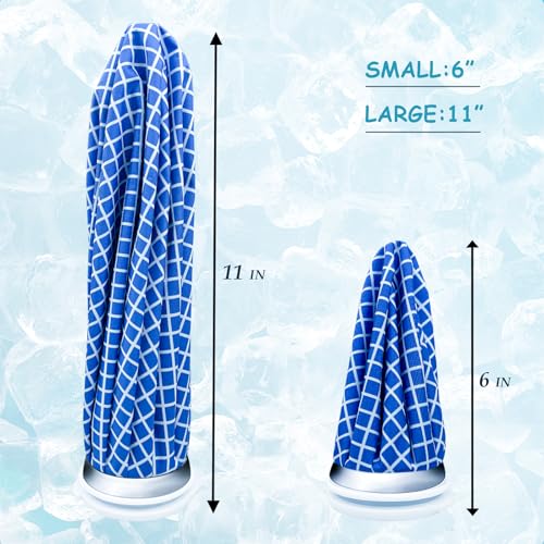 Ice Bags for Injuries, Classic No-Leak Elastic Breathable Ice Pack, Cold and Heat Treatment Ice Bag, Can Relieve Headaches, Migraines, Sports Injuries Swelling Pain, 2 Sizes (6''/11'') (3 Sets) - size: 6"/11"