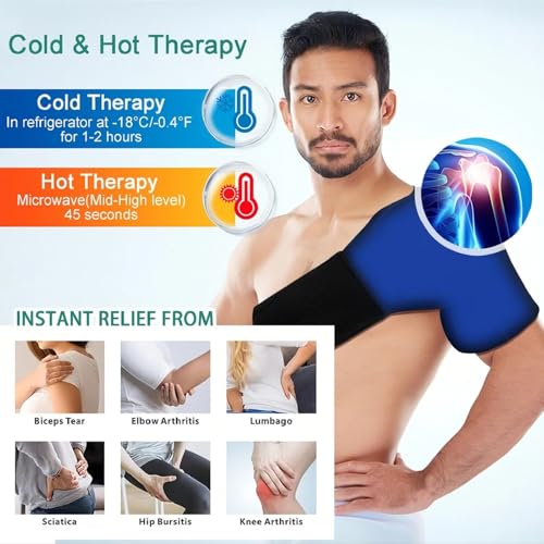 Reusable Gel Ice Packs Hot Cold Therapy with Adjustable Velcro Strap