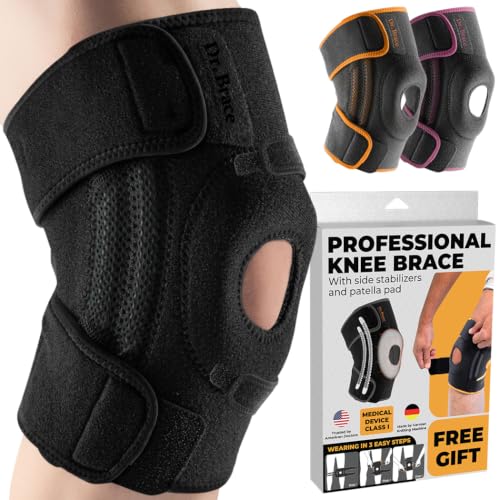 DR. BRACE ELITE Knee Brace with Side Stabilizers & Patella Gel Pads - color: Pluto, size: X-Large