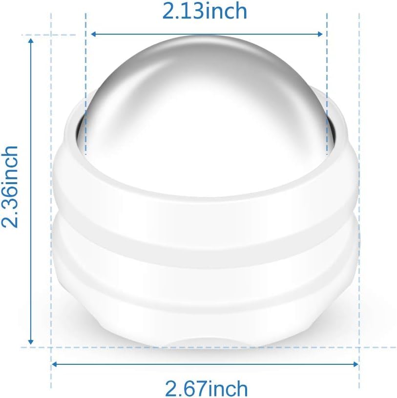 Flyfan Cold Massage Roller Ball - Gifts for Boyfriend Him Men Women, Stays Cold for 6 Hours, Muscle Recovery Tools,Personal Care Massage Essentials,Rapidly Relieve Muscle Pain and Tension - color: White