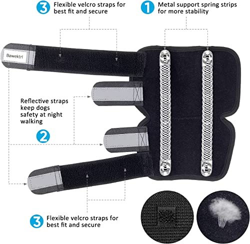 Dog Leg Brace for Rear Legs, Canine Hind Hock Brace, Joint Compression Warps Support for Back Leg with Injury Sprain, Wound Care and Loss of Stability from Arthritis Torn ACL CCL(1 Pair) - size: XLarge（1Pair）