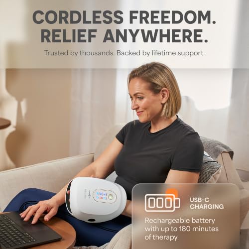 Lifepro DualThera Hand Massager – Finger Stretching, Heat & Compression - color: White