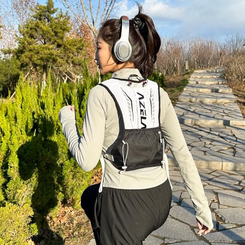 Azarxis Running Water Bottles Flask BPA Free Leakproof Hydration Vest Packs Waist Belt Replacement for Triathlon Marathon Hiking Cycling Climbing Runner - color: #3 Black (7L) - Only Running Vest