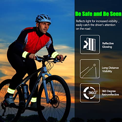 Saintrygo 6 Pcs Reflective Sash for Walking at Night Reflective Strap Arm Band High Visibility Belt Safety Ankle Strap for Visibility Vest Clothing Running Gear - color: Fluorescent Pink