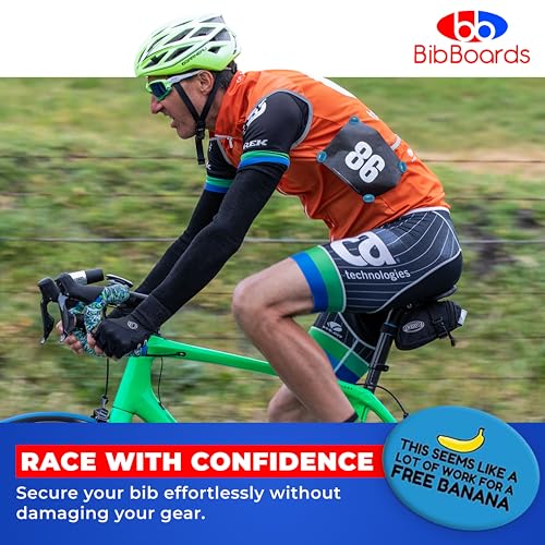 BibBoards bibSNAPS Race Bib Clips, Free Banana, 4 Pack - color: This Seems Like a Lot of Work For a Free Banana
