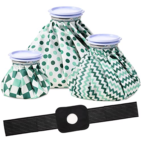 Nuanchu 3 Pcs Reusable Ice Bags for Injuries, Polka Dot, Green - size: Green, style: Polka Dot