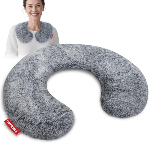 Lavender Microwave Neck Pillow, Heatable Neck Wrap for Pain Relief - color: Gray-plush