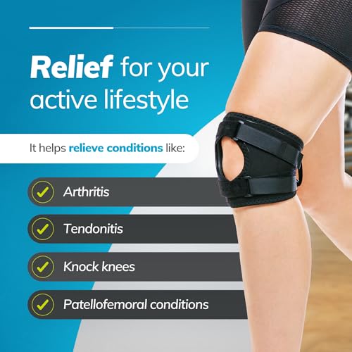 BraceAbility Patella Knee Brace for Women and Men - Patella Stabilizer Brace for Kneecap Dislocation, Patellofemoral Pain, Runners Knee, Tendonitis, MCL LCL Arthritis, Patellar Tendon, ACL (XS) - size: X-Small