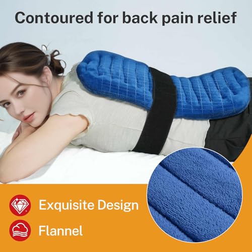 Extra Large Heating Pad Microwavable for Back with Moist Heat, Flaxseeds Heating Pads for Full Back, Neck and Shoulders, Stomach Cramps, and Muscle Aches,for Both Hot and Cold Therapy - Navy Blue