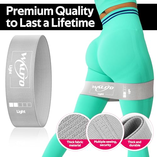 Fabric Resistance Bands for Working Out - Booty Bands for Legs -Glutes Training for Women and Men - Exercise Bands for Squats, Yoga, Physical Therapy -Home Gym Fitness - color: Grey Set
