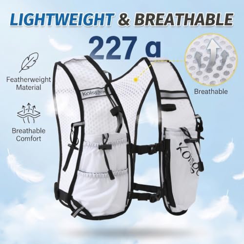 Running Hydration Vest Backpack with 1.5L Bladder for Men Women - color: white, size: without hydration