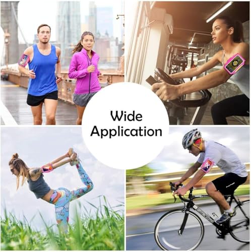 HAISSKY Running Armband with Earbud Pocket Sweatproof Running Phone Holder - color: Negro
