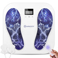 KINGJOY Foot Massager for Neuropathy, Rechargeable EMS TENS Foot Stimulator with 10 Modes 20 Intensities for Circulation Plantar Fasciitis & Swelling Pain Relief, Gifts for Women Men-White