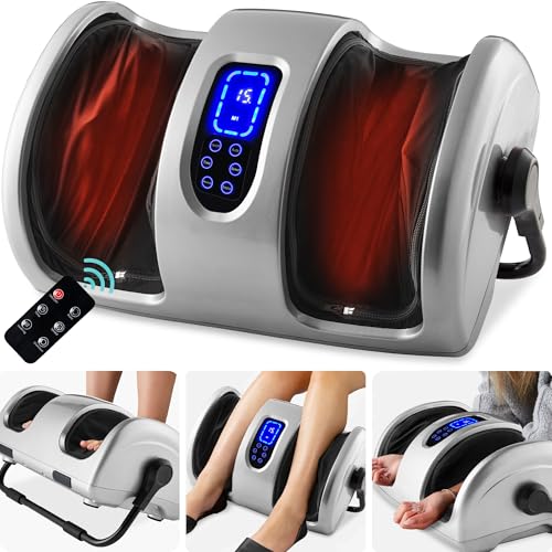 Best Choice Products Heated Shiatsu Foot Massager for Pain Relief, Plantar Fasciitis, Neuropathy, Blood Circulation w/Compact Design - Silver - color: Silver