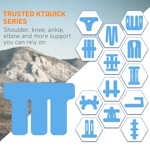 KTQUICK Precut Kinesiology Tape for Shoulders, 24 PCS, 20% Stronger, Blue - color: Blue, size: 24PCS