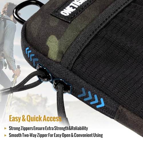 ONETIGRIS Backpack Strap Pouch, MOLLE Phone Holster for Backpack & Belt - color: Camocolor Black