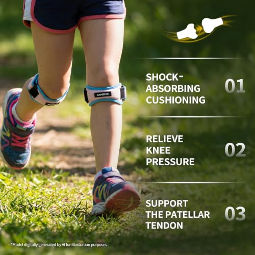 CAMBIVO 2 Pack Patella Tendon Knee Straps, Knee Brace for Women & Men with Extra Straps, Patella Bands for Pain Relief, Osgood Schlatter, Jumper’s Knee, Tendonitis, Running, Basketball, Volleyball - color: Cotton Candy