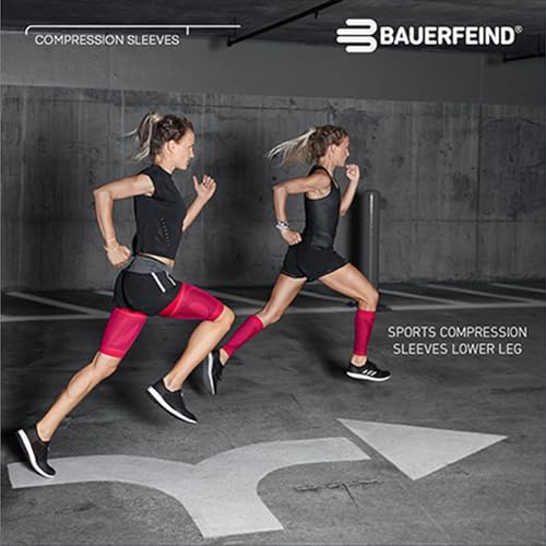 Bauerfeind Sports Compression Lower Leg Calf Sleeves (1 Pair) - Improved Circulation, Airknit Fabric Breathable, Washable - color: Black, size: X-Large/Long