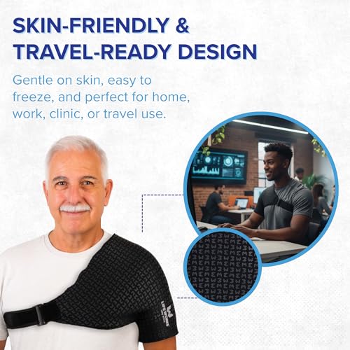 Shoulder Ice Gel Pack, Reusable, Injury, Cold, Soft, Flexible