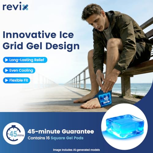 REVIX Ankle Ice Pack Wrap for Plantar Fasciitis, 45-Min Long Lasting Cold - style: 1 Pack