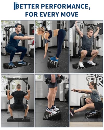 Squat Block Heel Elevated Slant Board for Calf Stretch Ankle Mobility Home