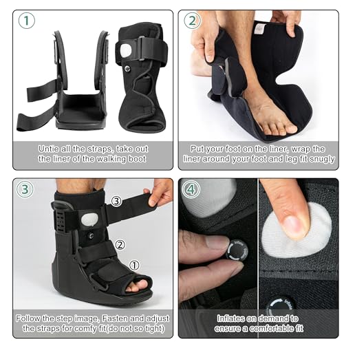 Jewlri Walking Boot for Broken & Injured Foot, Sprained Ankle, Fracture, XL - size: X-Large