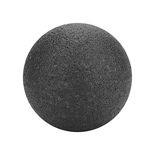 Yoga Massage Ball, Relax Muscles Soft Foam Roller Ball with High Density Foam Structure for Massaging Muscles for Adults for Exercises(Black, 8CM Single Ball)