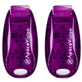 EverLightFX USB Rechargeable LED Safety Light 2 Pack, Clip On Strobe Light - color: Violet