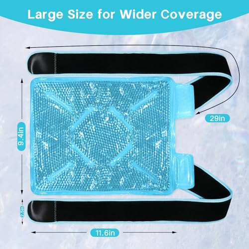 Ice Pack for Knee Pain Relief Reusable Gel Ice Wrap for Leg Injuries Swelling Knee Replacement Post-Surgery Recovery Adjustable Cold Therapy Wrap for Arthritis Meniscus Tear and ACL (Blue) - color: Blue