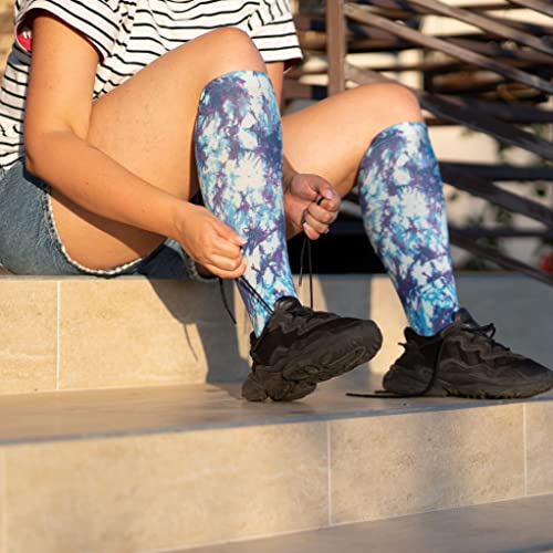 LEVSOX Compression Socks Women and Men, 20-30mmHg, Best for Nurses, Travel, Pregnancy - color: 3 Pairs Tie Dye, size: X-Large